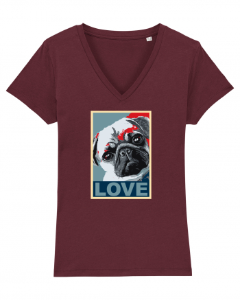 Love Dogs Burgundy