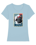 Love Dogs Tricou mânecă scurtă guler larg fitted Damă Expresser