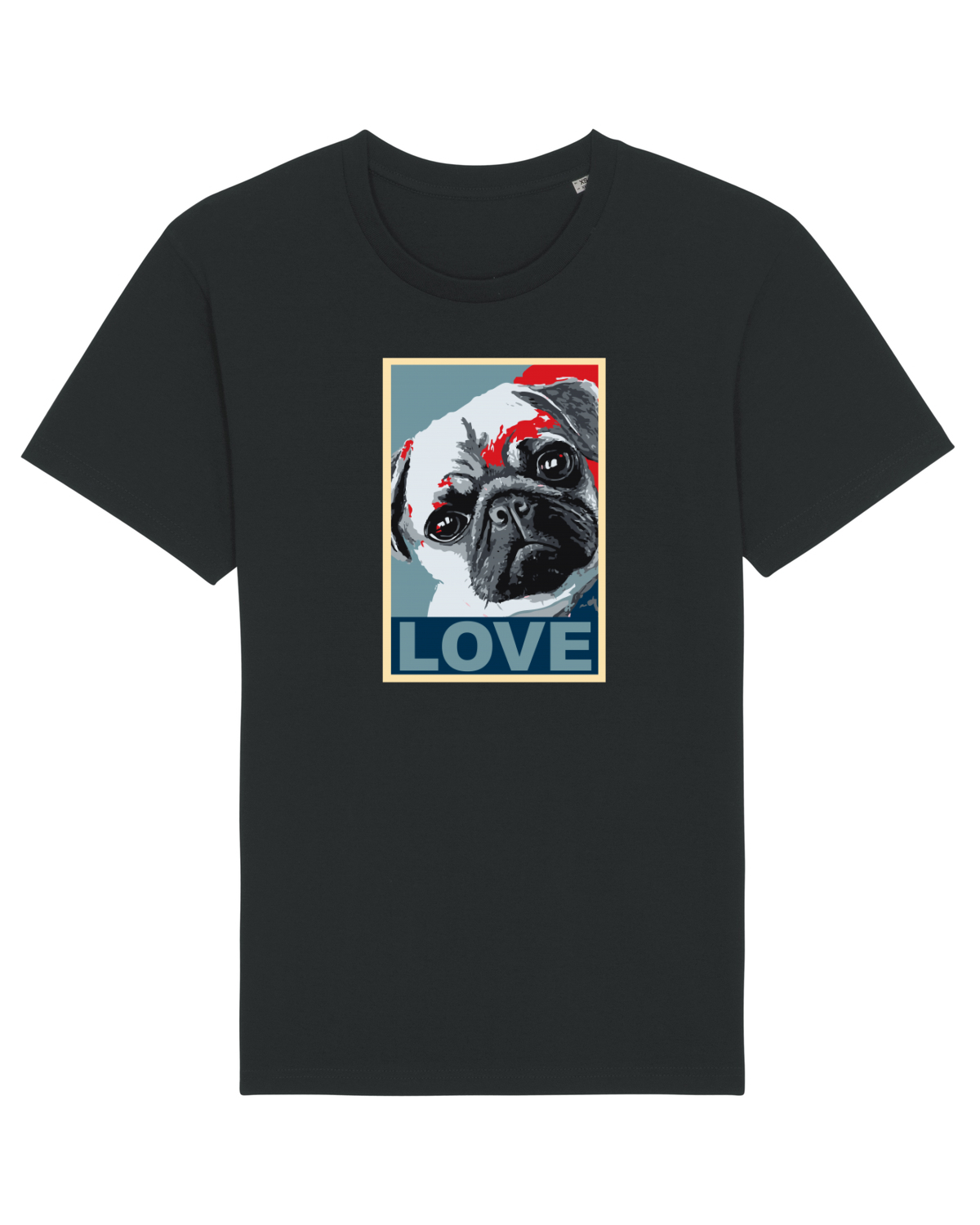 Tricou mânecă scurtă Unisex Rocker Black