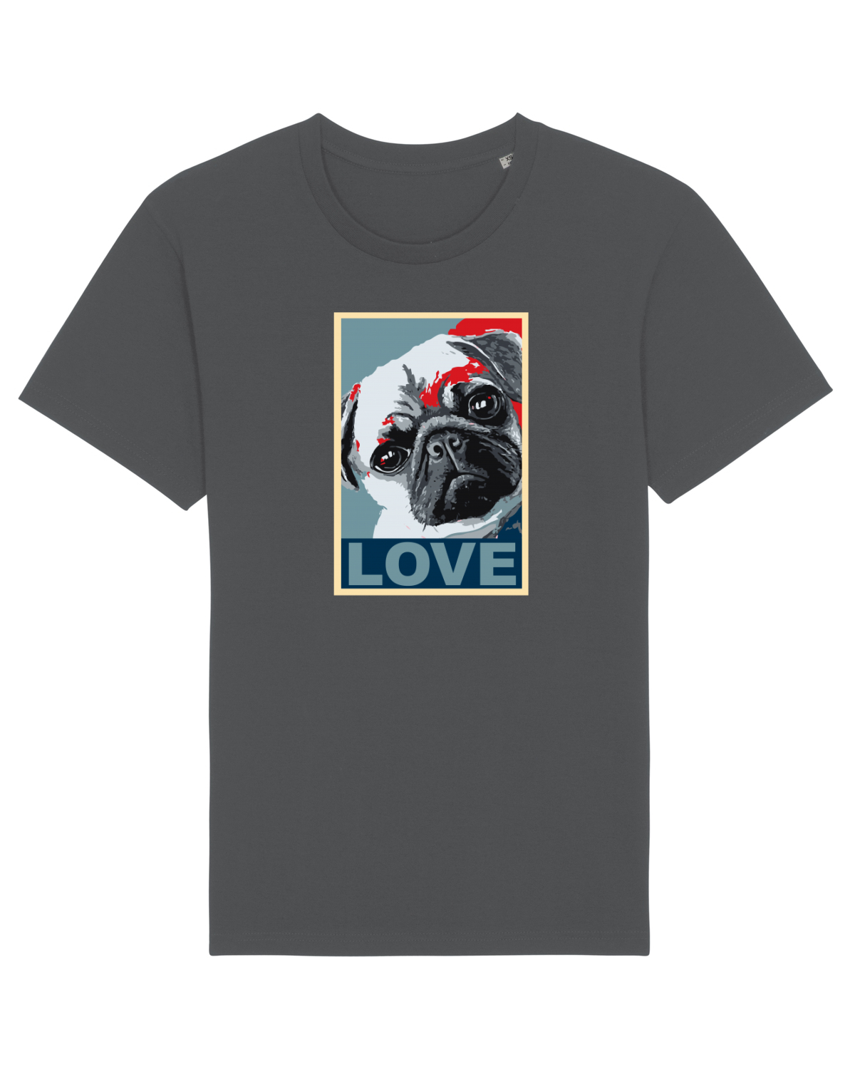 Tricou mânecă scurtă Unisex Rocker Anthracite