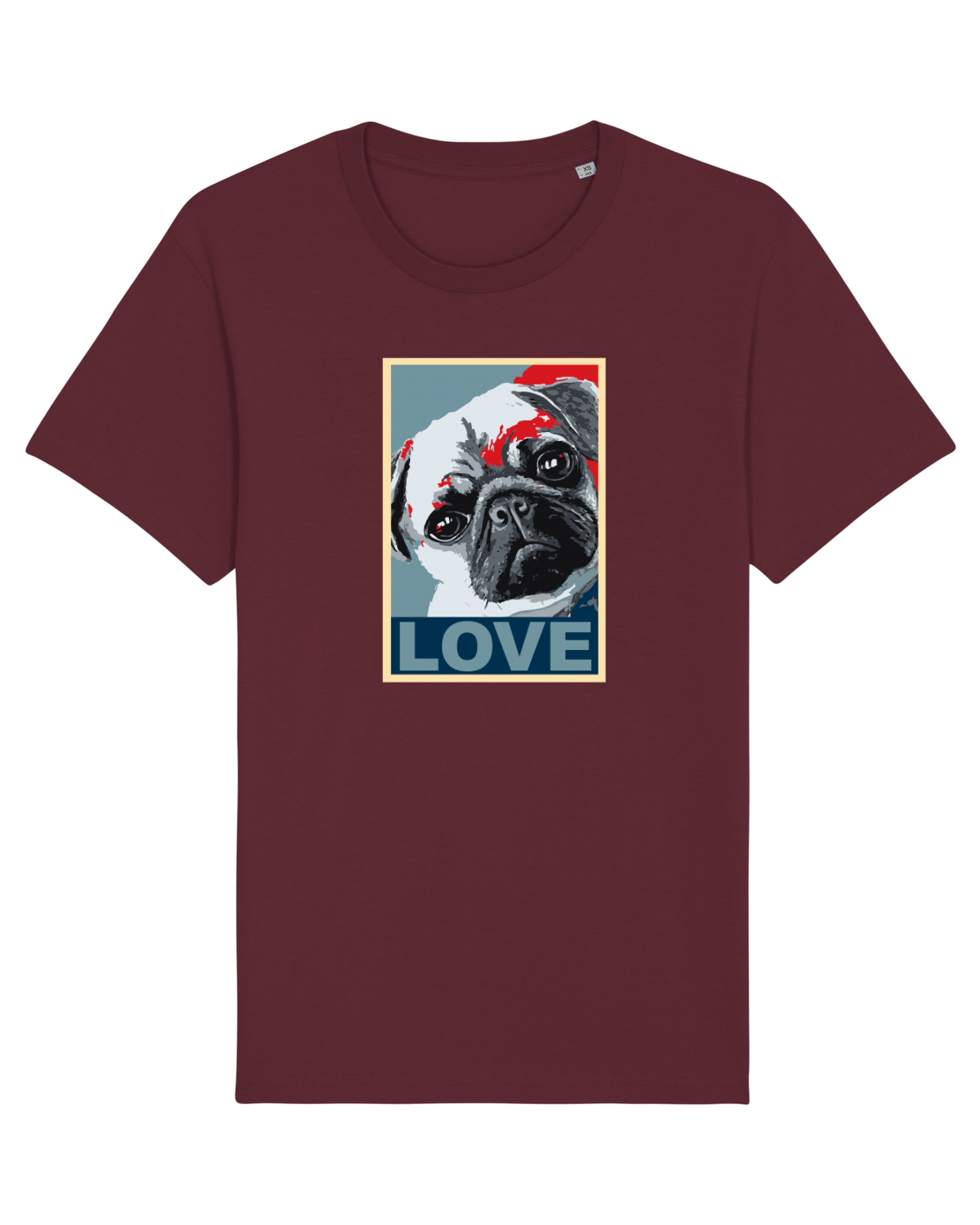 Tricou mânecă scurtă Unisex Rocker Burgundy