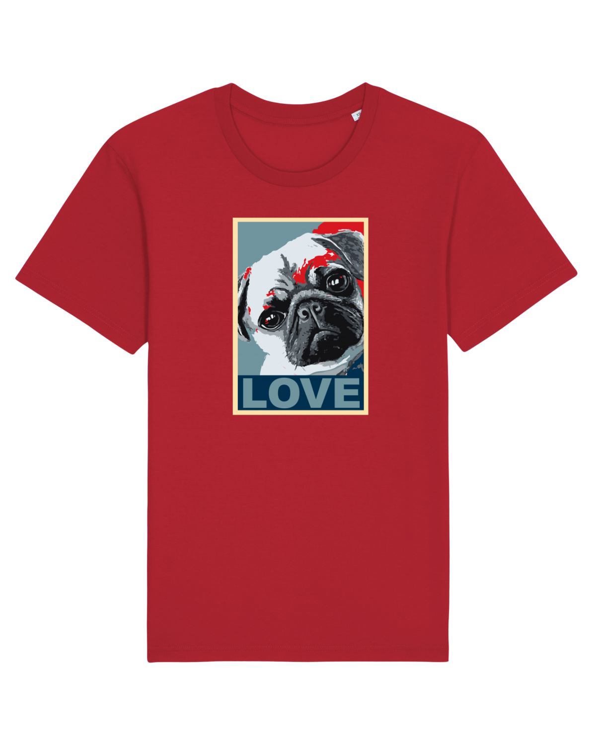 Tricou mânecă scurtă Unisex Rocker Red
