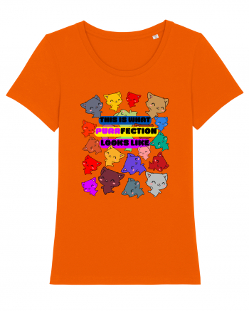 Funny Kawaii  Cat Pun Bright Orange