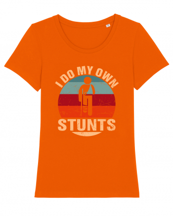 I Do My Own Stunts Bright Orange