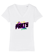 This is my party shirt. Tricou mânecă scurtă guler V Damă Evoker