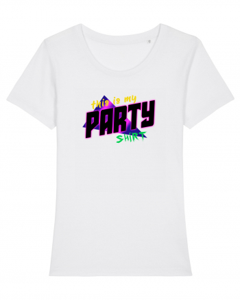 This is my party shirt. White