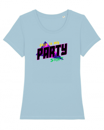 This is my party shirt. Sky Blue