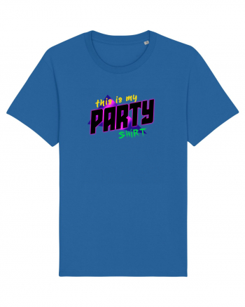 This is my party shirt. Royal Blue
