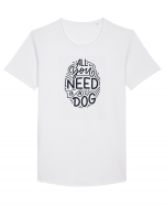 All You Need Is A Dog Tricou mânecă scurtă guler larg Bărbat Skater