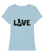 Love Tricou mânecă scurtă guler larg fitted Damă Expresser