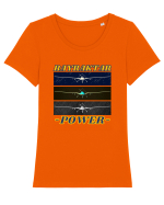 Bayraktar Power Tricou mânecă scurtă guler larg fitted Damă Expresser