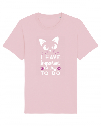 I have Important Cat Stuff To Do Cotton Pink