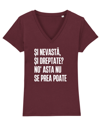 Tricou personalizat Și nevastă, și dreptate? Burgundy
