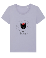 C'est La Vie Tricou mânecă scurtă guler larg fitted Damă Expresser