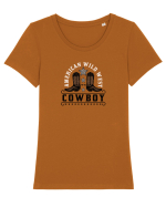 American Wild Wild West Tricou mânecă scurtă guler larg fitted Damă Expresser