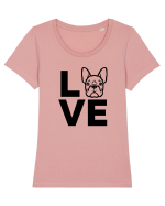 French Love Tricou mânecă scurtă guler larg fitted Damă Expresser