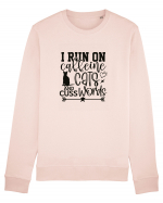 I Run On Caffeine, Cats And Cuss Words Bluză mânecă lungă Unisex Rise