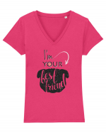 I'm Your Best Friend Tricou mânecă scurtă guler V Damă Evoker