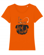 I'm Your Best Friend Tricou mânecă scurtă guler larg fitted Damă Expresser