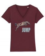 Jump Tricou mânecă scurtă guler V Damă Evoker