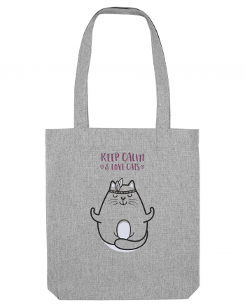 Keep Calm And Love Cats Heather Grey