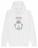 Keep Calm And Love Cats Hanorac cu fermoar Unisex Connector