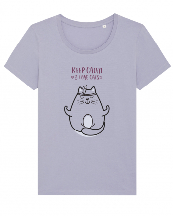 Keep Calm And Love Cats Lavender