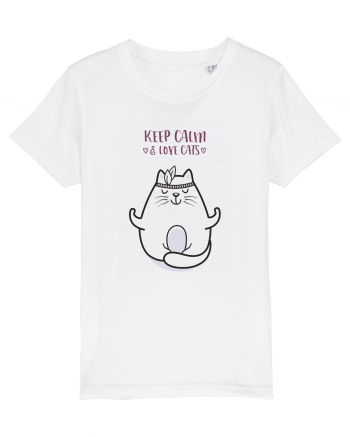 Keep Calm And Love Cats White