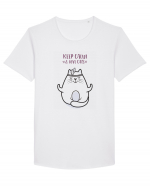 Keep Calm And Love Cats Tricou mânecă scurtă guler larg Bărbat Skater