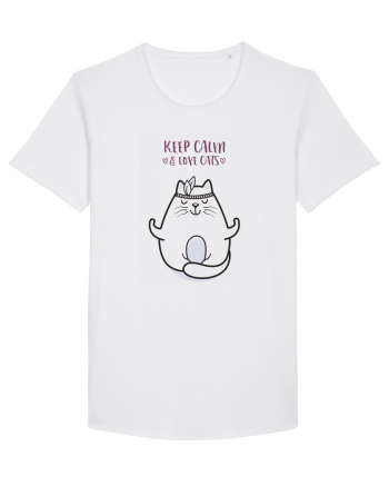 Keep Calm And Love Cats White