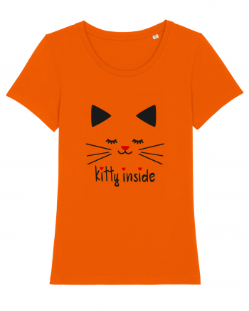 Kitty Inside Bright Orange