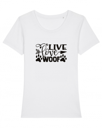 Live, Love, Woof! White