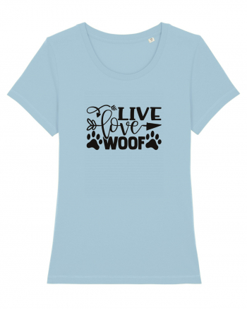 Live, Love, Woof! Sky Blue