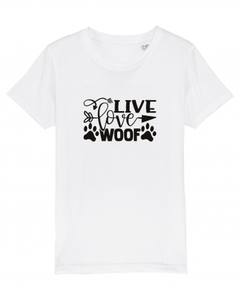 Live, Love, Woof! White