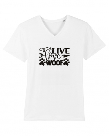 Live, Love, Woof! White