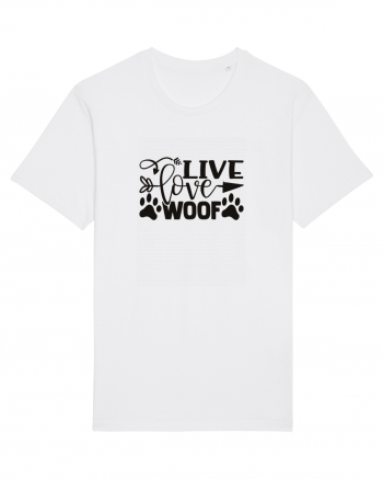 Live, Love, Woof! White