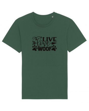 Live, Love, Woof! Bottle Green