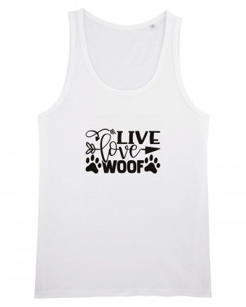 Live, Love, Woof! White