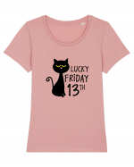 Lucky Friday 13th Tricou mânecă scurtă guler larg fitted Damă Expresser