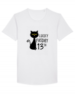 Lucky Friday 13th Tricou mânecă scurtă guler larg Bărbat Skater