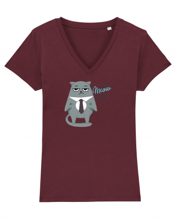 Meow Boss Burgundy