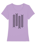 Minimalist Arrow Tricou mânecă scurtă guler larg fitted Damă Expresser