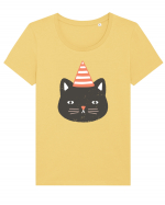 Party Cat Tricou mânecă scurtă guler larg fitted Damă Expresser