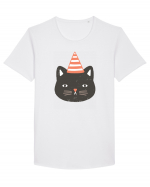 Party Cat Tricou mânecă scurtă guler larg Bărbat Skater