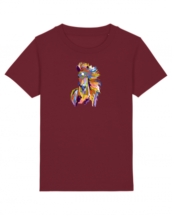 Puzzle Horse Burgundy