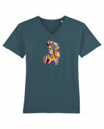 Puzzle Horse Tricou mânecă scurtă guler V Bărbat Presenter