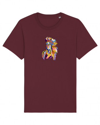 Puzzle Horse Burgundy