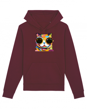 Funky Kitten Burgundy