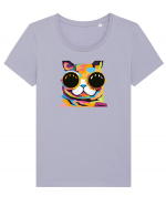 Funky Kitten Tricou mânecă scurtă guler larg fitted Damă Expresser