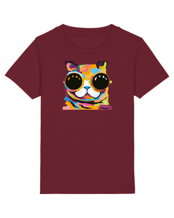 Funky Kitten Burgundy